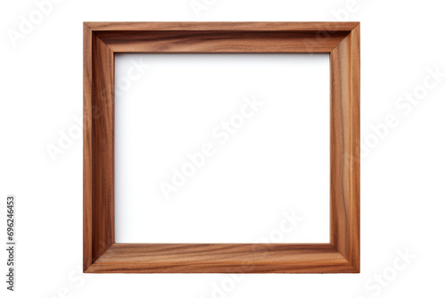 Wooden Frame on White Isolated On Transparent Background