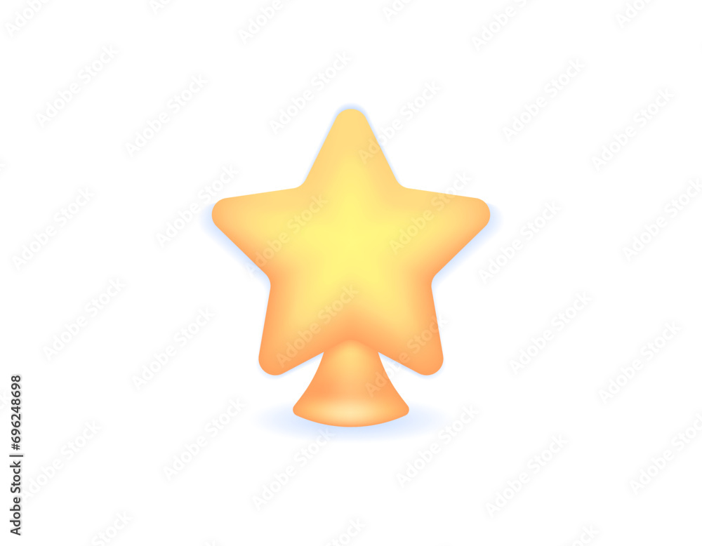3D illustration of a Christmas star. The yellow star shines. Christmas tree decorations. decoration or ornament. Minimalist 3D illustration design. graphic elements. Asset vector 3D illustration of a Christmas star. The yellow star shines. Christmas tree decorations. decoration or ornament. Minimalist 3D illustration design. graphic elements. Asset vector