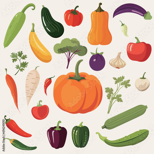 big collection of coloring vegetables vetoer illustration 