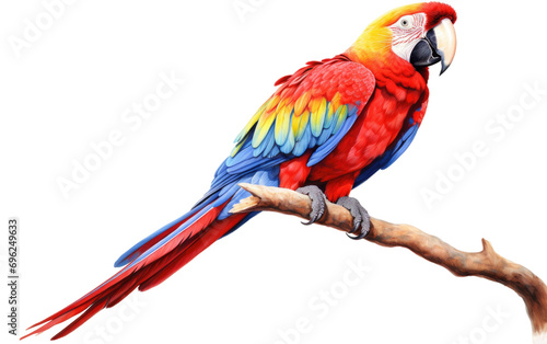 Macaw Pose On Transparent Background
