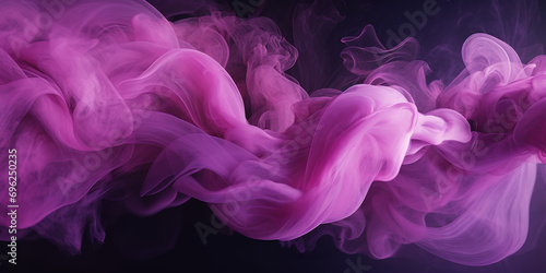 trendy purple smoke effect on black background. generative AI
