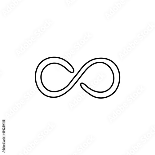 Black infinity sign