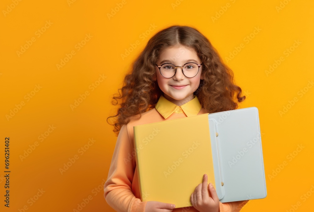 The Smiling Student with a Folder and Notepad The Smiling Student with a Folder and Notepad
