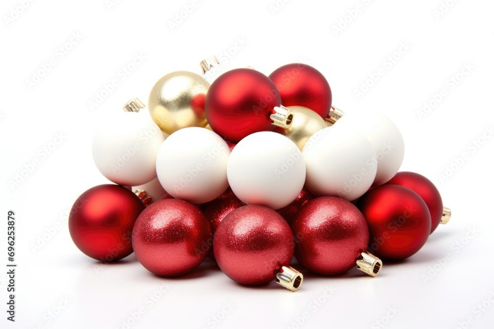 Luxury Red and White Christmas Ball Ornaments Luxury Red and White Christmas Ball Ornaments