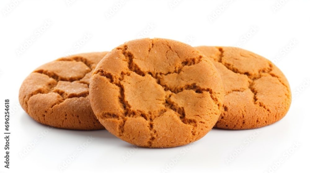 Fotografie Three delicious cookies with cracked surfaces