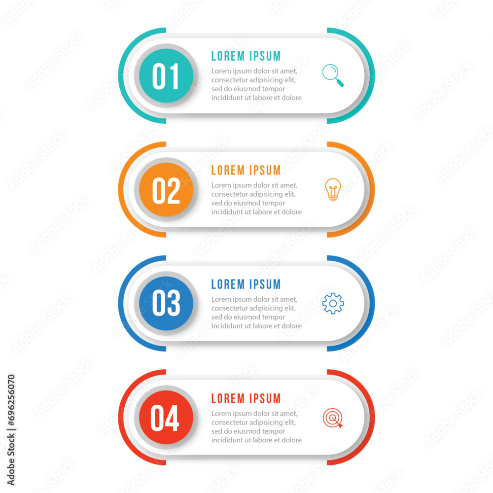 Presentation business infographic template with 4 options. Vector illustration. Presentation business infographic template with 4 options. Vector illustration.