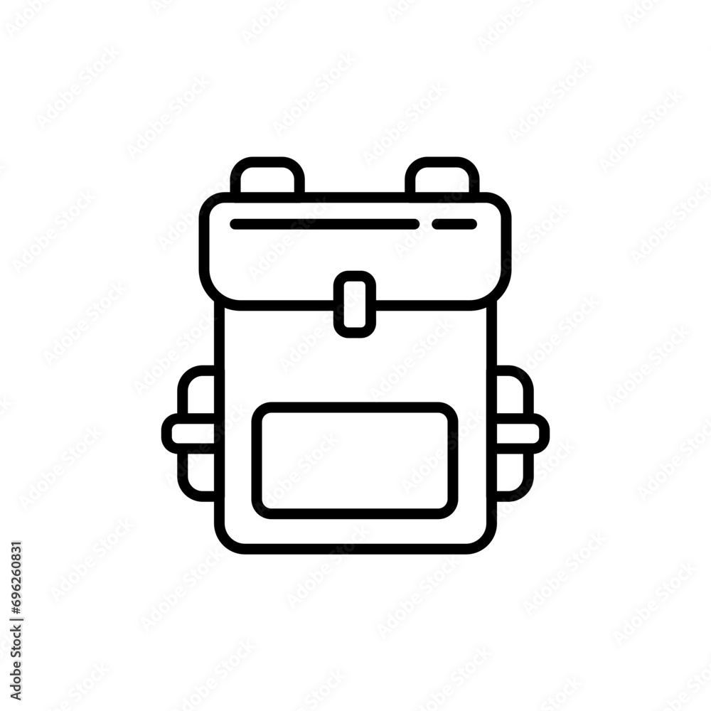 Backpack outline icons, minimalist vector illustration ,simple transparent graphic element .Isolated on white background Backpack outline icons, minimalist vector illustration ,simple transparent graphic element .Isolated on white background