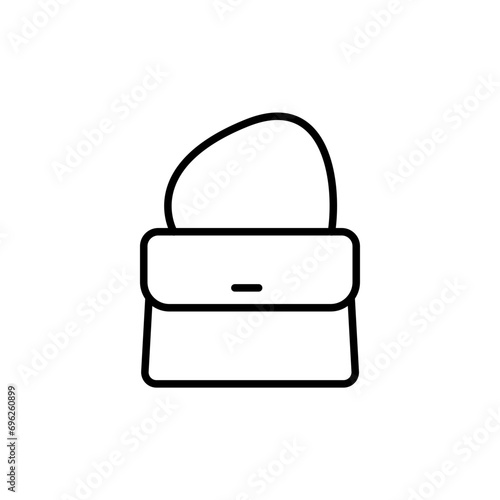 Handbag outline icons, minimalist vector illustration ,simple transparent graphic element .Isolated on white background
