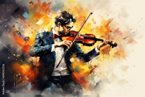 The talented musician A fictional character created by Generated AI.  photo