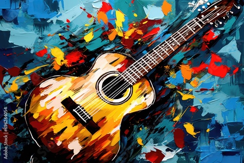 Colorful Artistic Guitar
