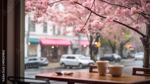 Cherry Blossom season, cafe street 