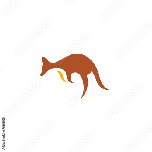 Kangaroo Logo Template. Kangaroo vector icon