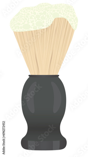 Barber shaving brush. vector illustration