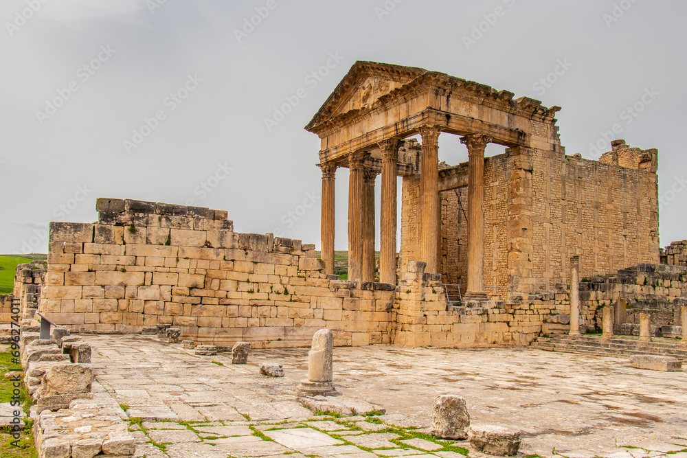 The famous Dougga archaeological site in Tunisia, Africa