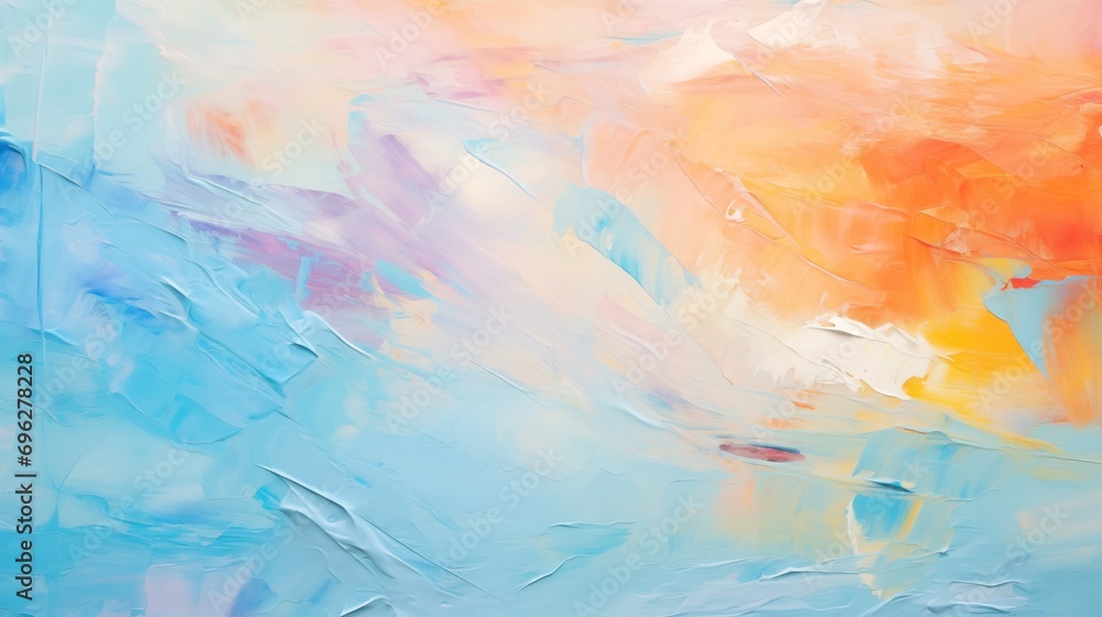 An Abstract Painting of Blue, Orange, and Yellow Colors wallpaper, background
