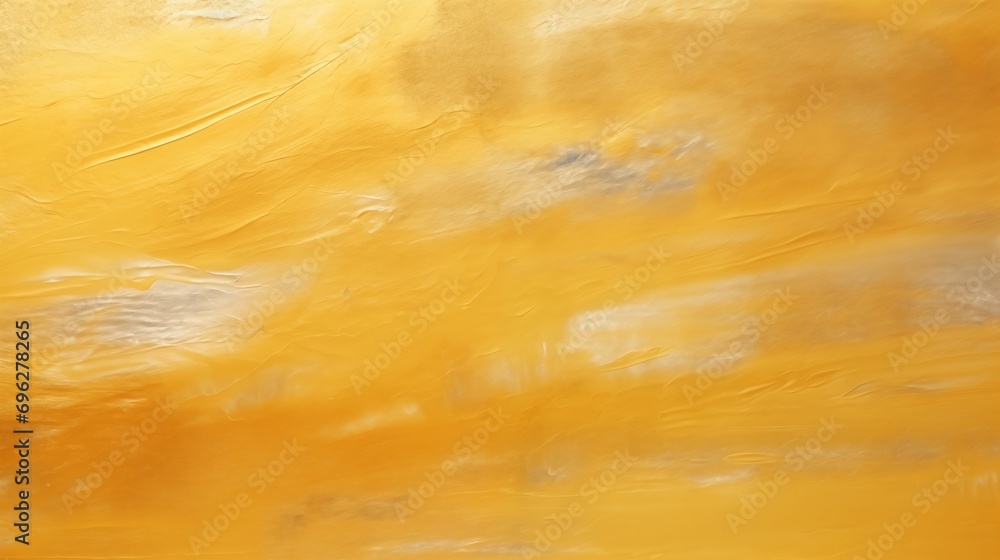 A Painting of a Yellow Sky With Clouds