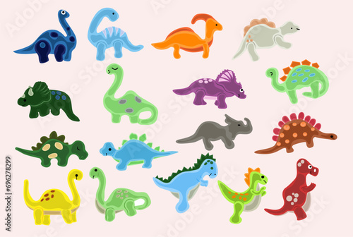 Fototapeta Naklejka Na Ścianę i Meble -  cute dinosaurus colorful
