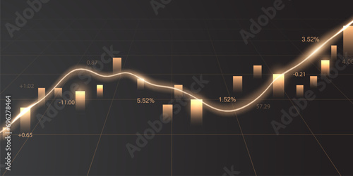 business vector illustration design Stock market charts or Forex trading charts for business and finance ideas.