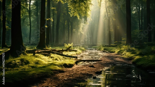 sunlight in the forest