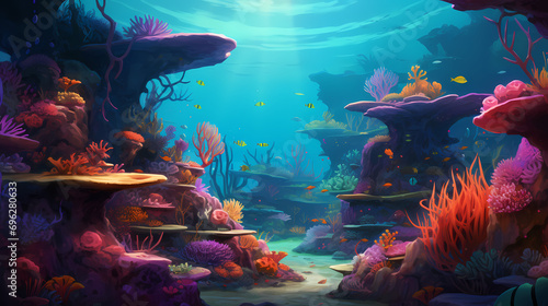 Ocean s Hidden Paradise  A Vibrant Journey through an Underwater Coral Wonderland