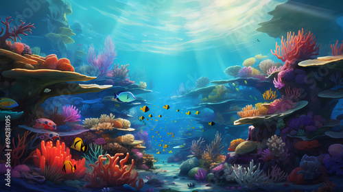 Ocean's Hidden Paradise: A Vibrant Journey through an Underwater Coral Wonderland © Manuel