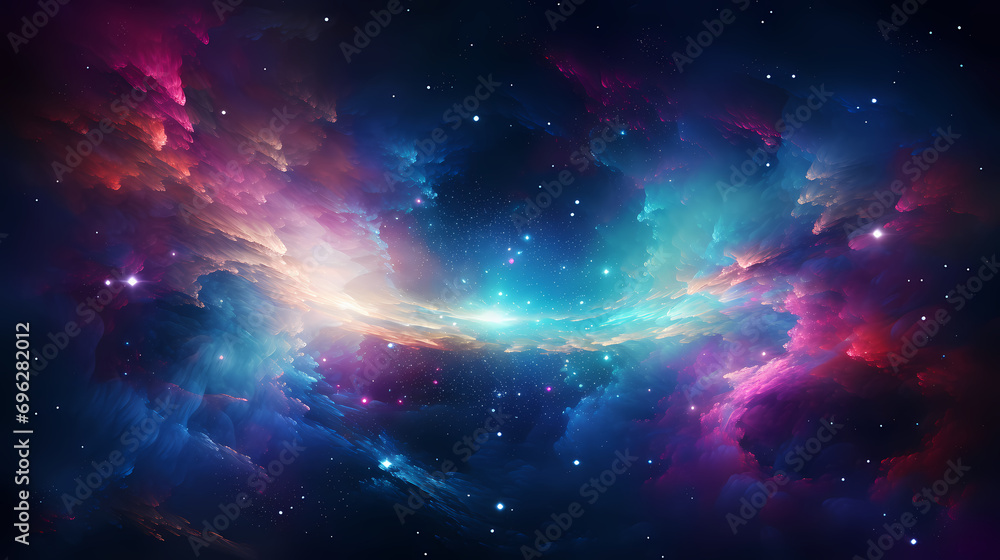 Galactic Dreamscape: A Symphony of Stardust and Iridescent Colors