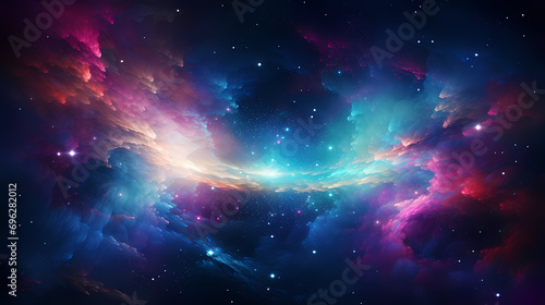 Galactic Dreamscape  A Symphony of Stardust and Iridescent Colors
