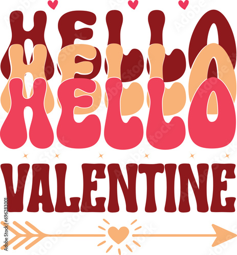 retro valentine's day svg design cut file