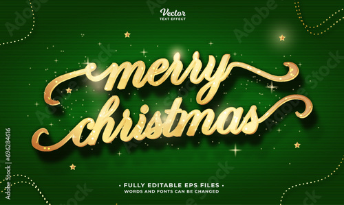 merry christmas text effect editable eps cc (ID: 696284616)