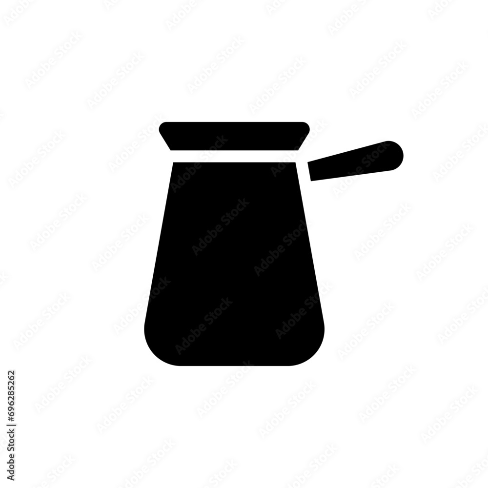 Turkish coffee pot glyph black icon Turkish coffee pot glyph black icon