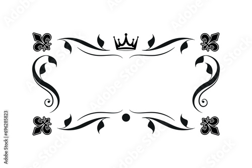 Cadre royal avec fleurs de lys