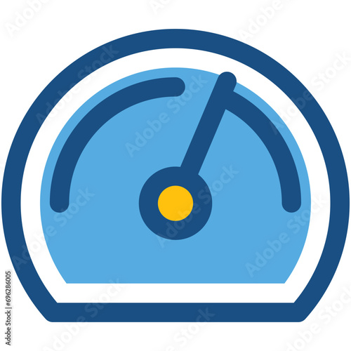 Speedometer Colored Vector Icon