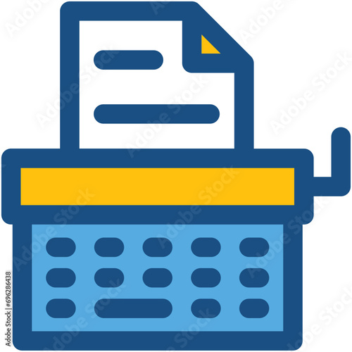 Typewriter Colored Vector Icon
