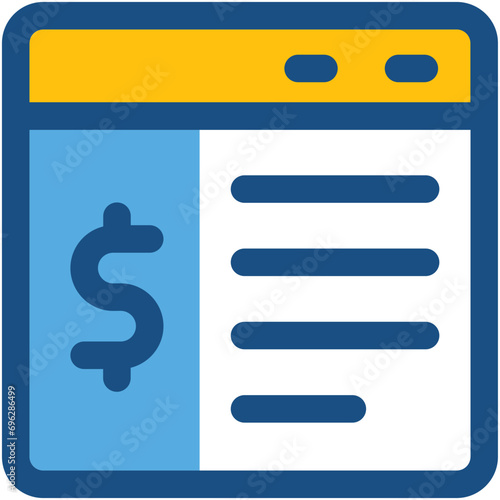 Online Business Colored Vector Icon