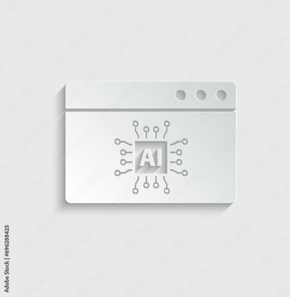 ai icon vector Artificial intelligence icon logo ai icon vector Artificial intelligence icon logo