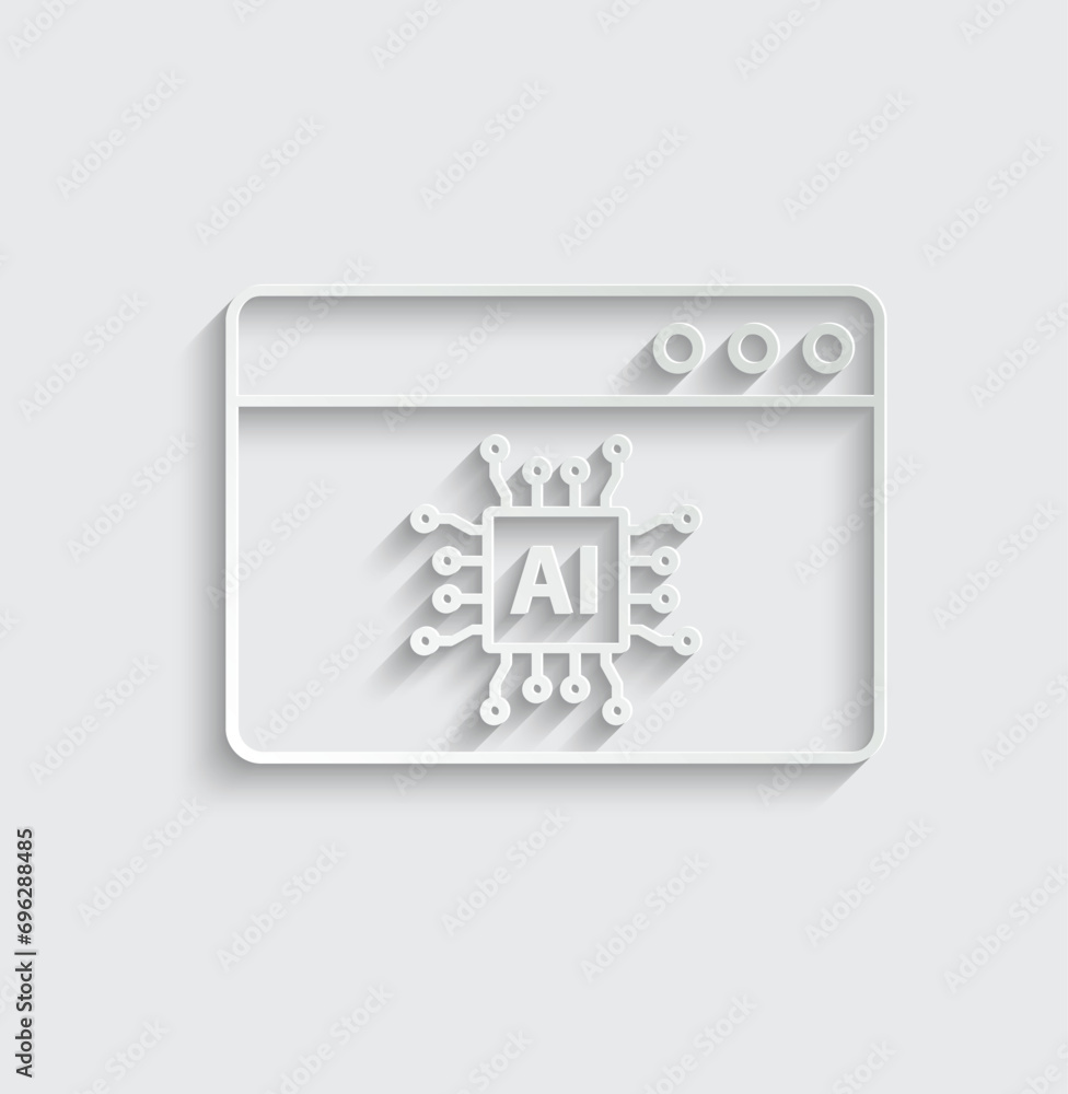 ai icon vector Artificial intelligence icon logo ai icon vector Artificial intelligence icon logo