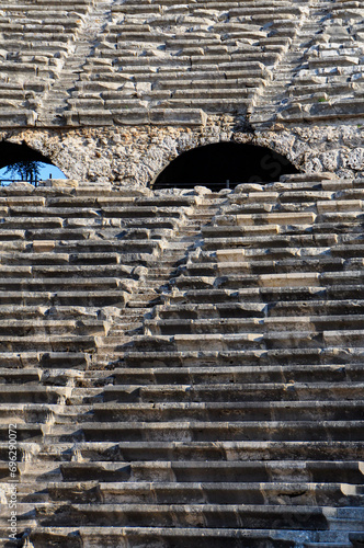 seats in an antic theatre