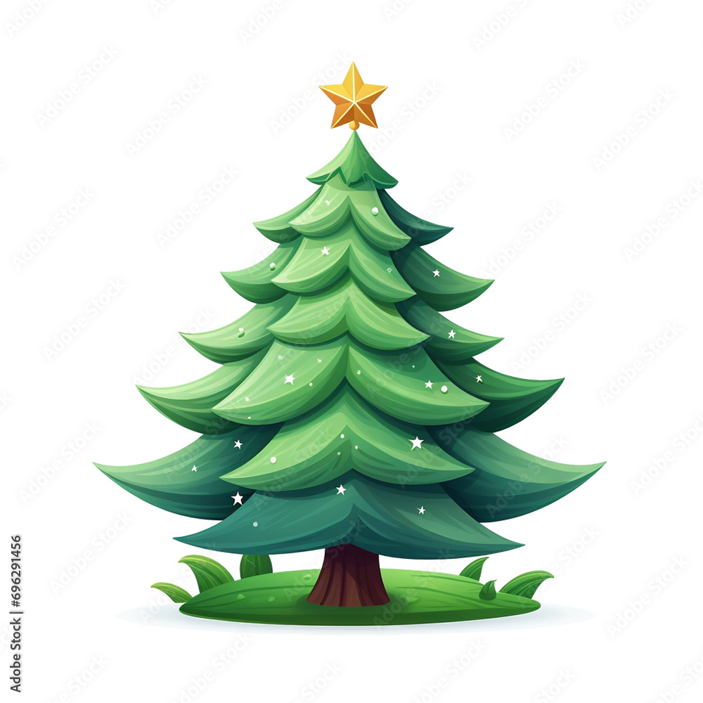 green spruce pine tree isolated on white background green spruce pine tree isolated on white background