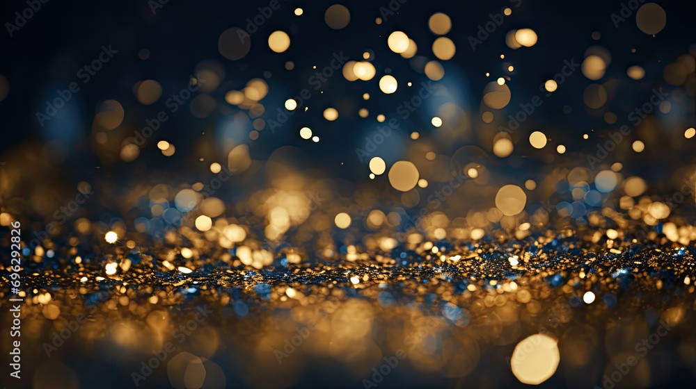 black and gold bokeh, gold and silver, dark, depth of field, defocus, haze, golden lights, blue and gold background, luxury feeling, blue night lights, dark background black and gold bokeh, gold and silver, dark, depth of field, defocus, haze, golden lights, blue and gold background, luxury feeling, blue night lights, dark background
