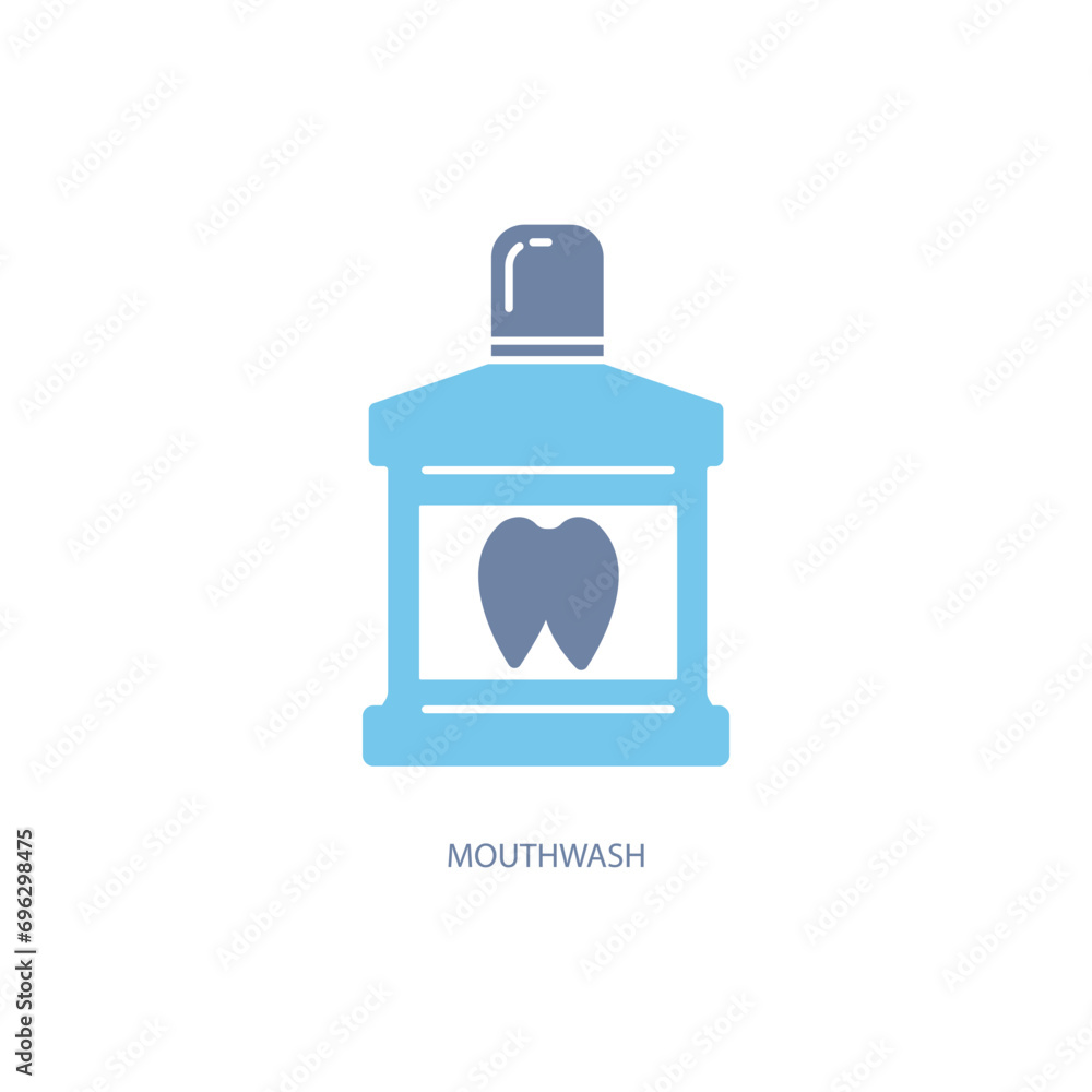 Mouthwash concept line icon. Simple element illustration. Mouthwash concept outline symbol design. Mouthwash concept line icon. Simple element illustration. Mouthwash concept outline symbol design.