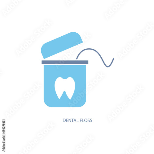 Dental floss concept line icon. Simple element illustration. Dental floss concept outline symbol design.