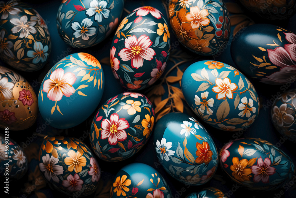 Eggs painted on Easter background wallpaper. Eggs painted on Easter background wallpaper.