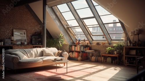 Loft room with sunlight © Fly Frames
