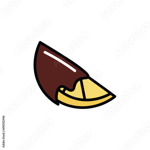 Chocolate of food colorful set. This chocolate candy-themed artwork with intricate design and white background create a mouthwatering visual treat. Vector illustration.