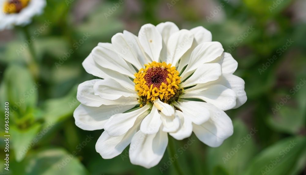 Closeup of Zinnia flower in the garden Closeup of Zinnia flower in the garden