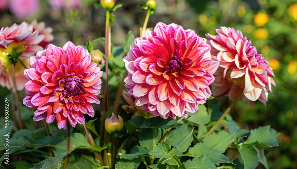 Group of beautiful Dahlia flower in the garden Group of beautiful Dahlia flower in the garden