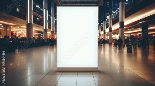 Mall Presence: Stand out in the shopping experience; a mockup billboard in a mall is your canvas for a striking and effective advertisement photo