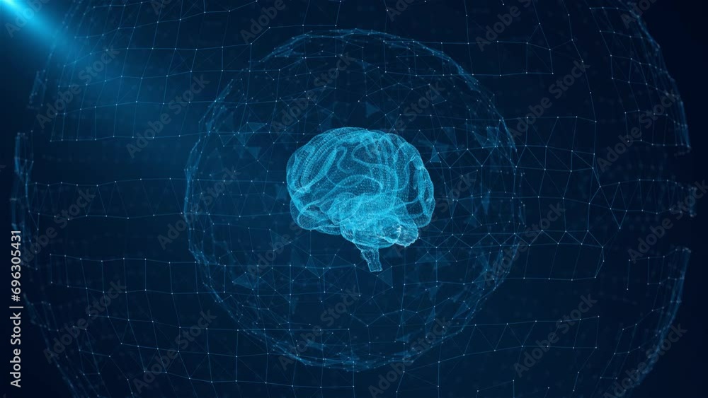 Vidéo Stock Big data cyber security. abstract digital human face. ai ...