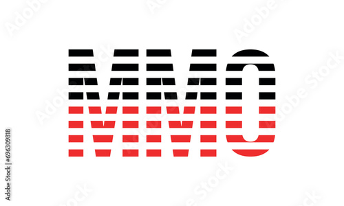 MMO three initial letter iconic line negative space minimal logo design vector template. monogram, abstract, wordmark, business, typography, minimalist, brand, company, flat, modern, unique, simple