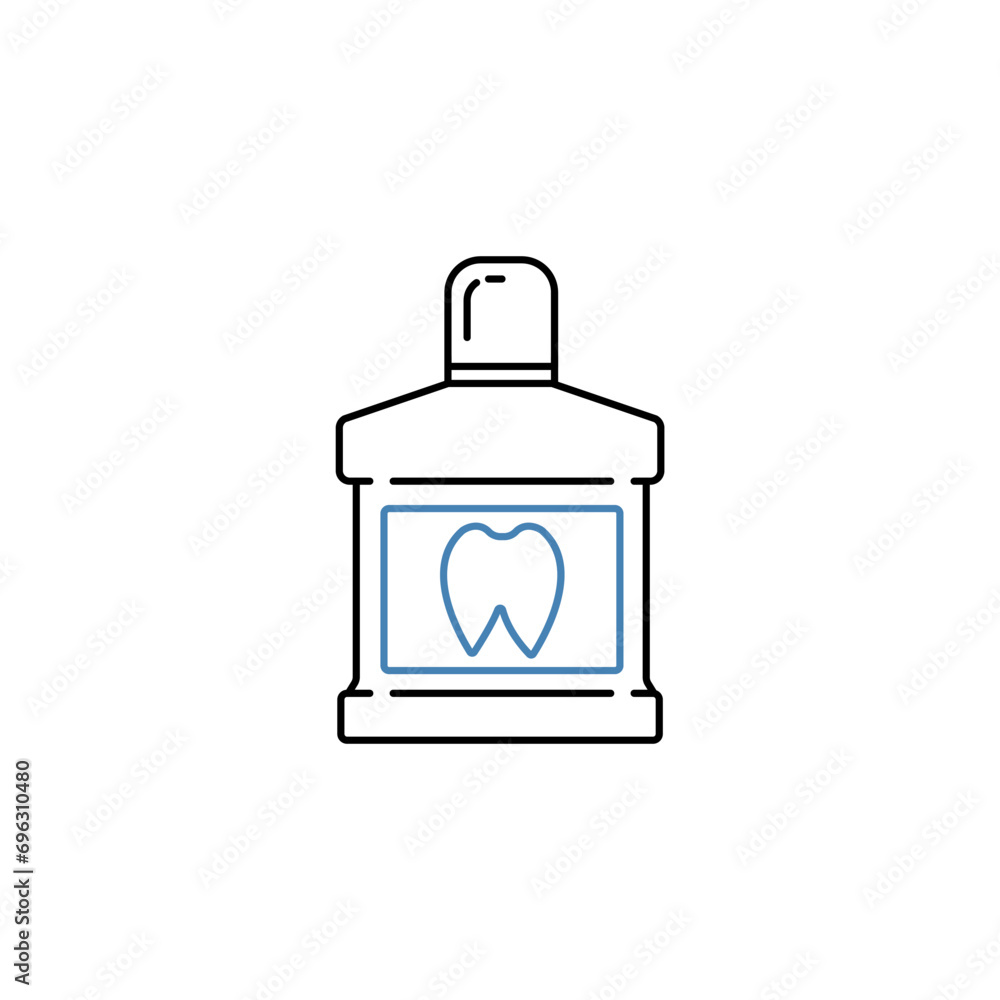 Mouthwash concept line icon. Simple element illustration. Mouthwash concept outline symbol design. Mouthwash concept line icon. Simple element illustration. Mouthwash concept outline symbol design.